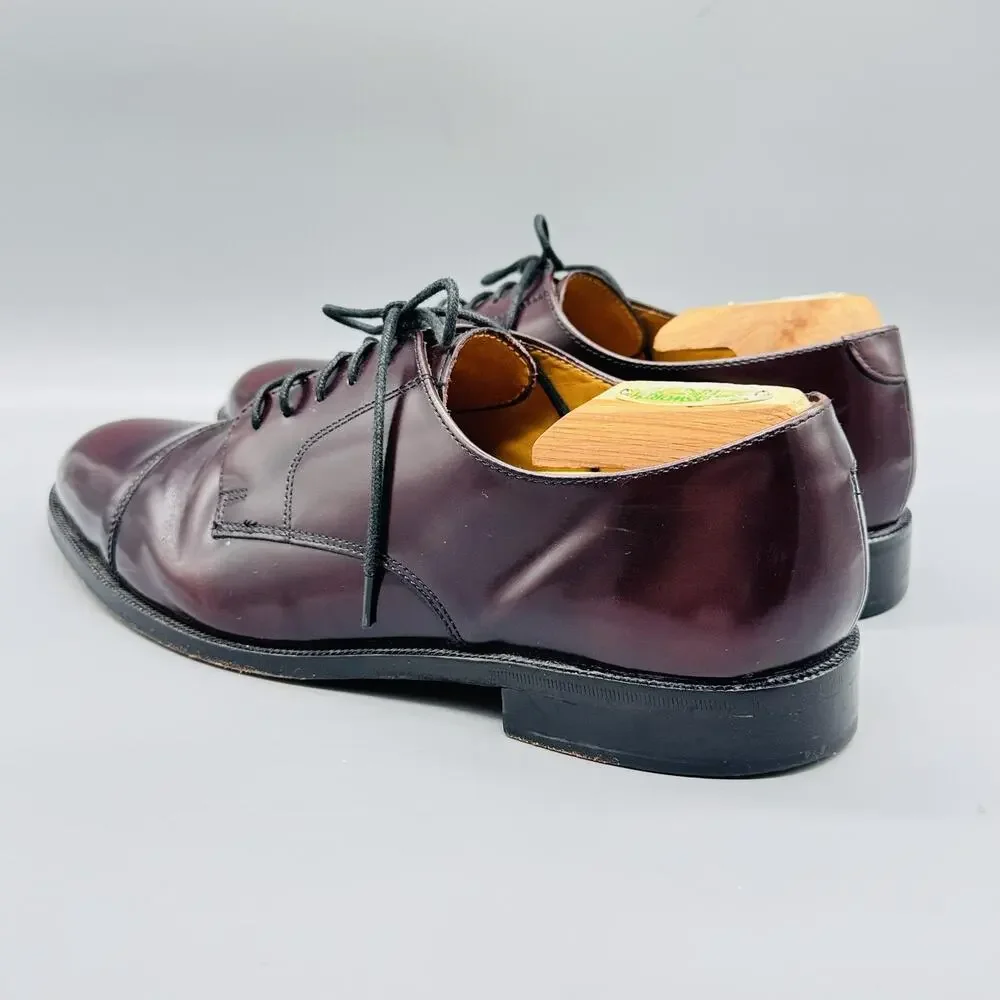 Cole Haan Shoes Mens 10 Brown Leather Cap Toe Derby Oxford Lace Up Dress Classic
